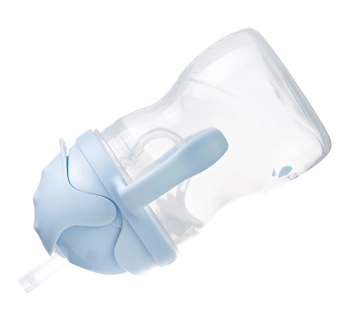 b.box Weighted Straw Sippy Cup 240ml Blue 18M+