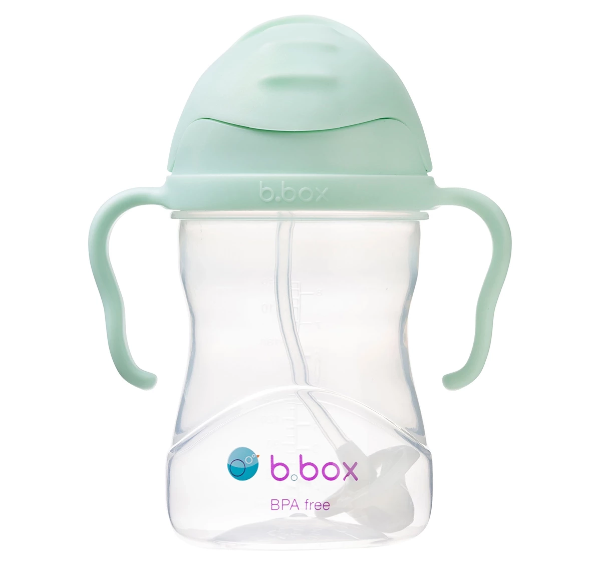 b.box Weighted Straw Sippy Cup 240ml Green 18M+