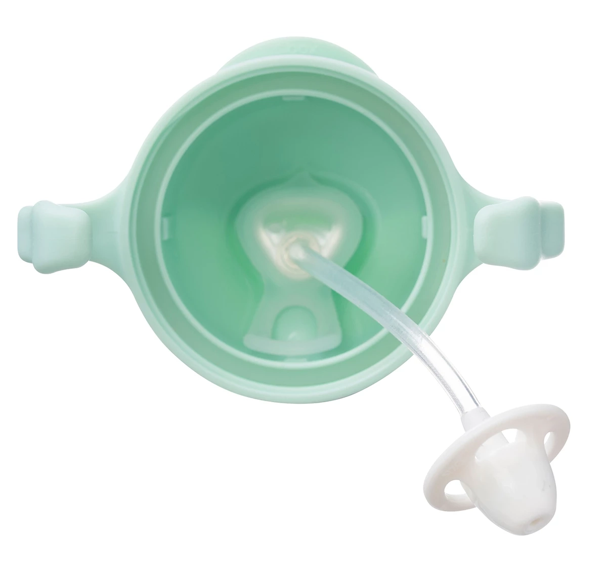 b.box Weighted Straw Sippy Cup 240ml Green 18M+