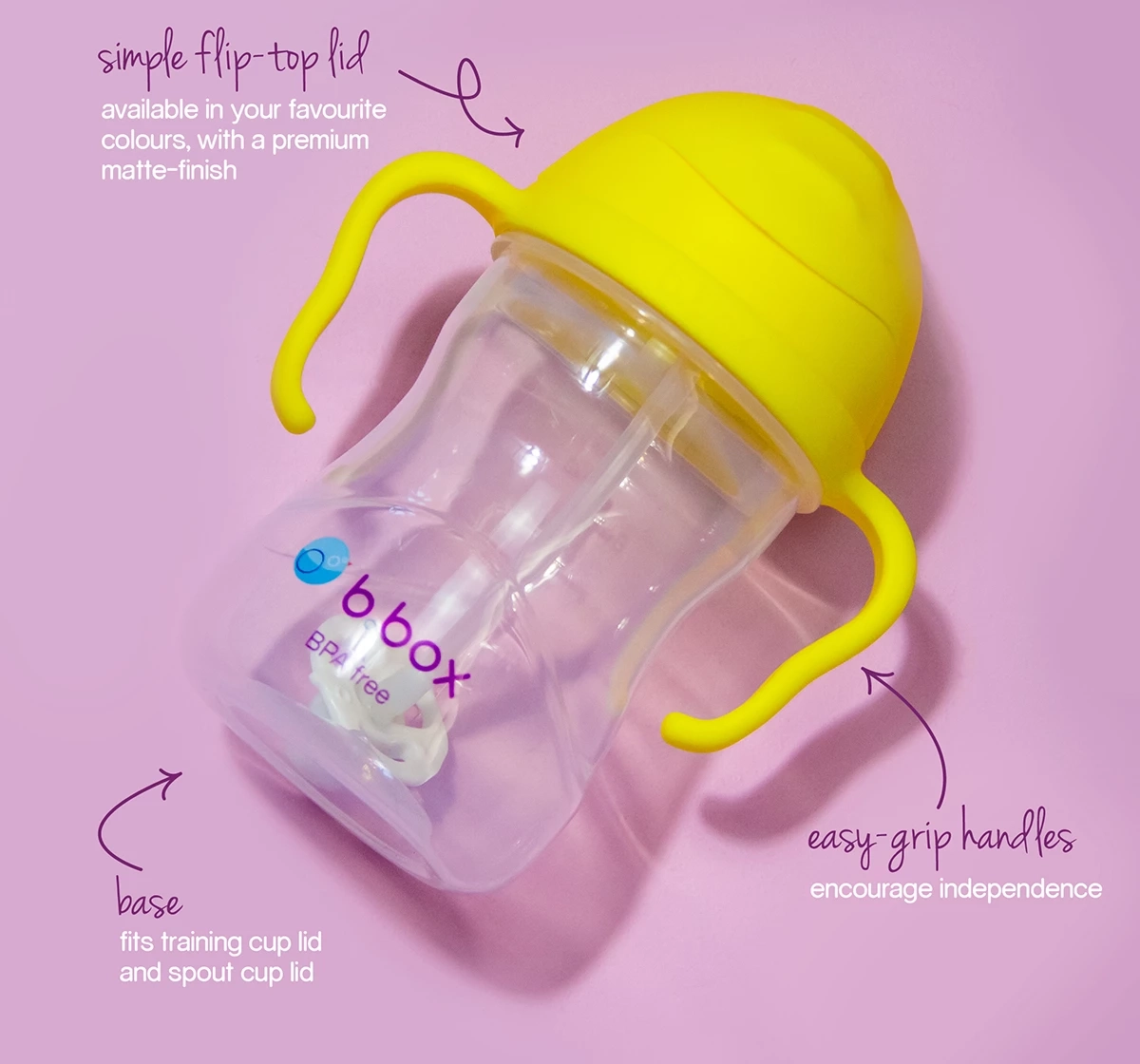 b.box Weighted Straw Sippy Cup 240ml Green 18M+