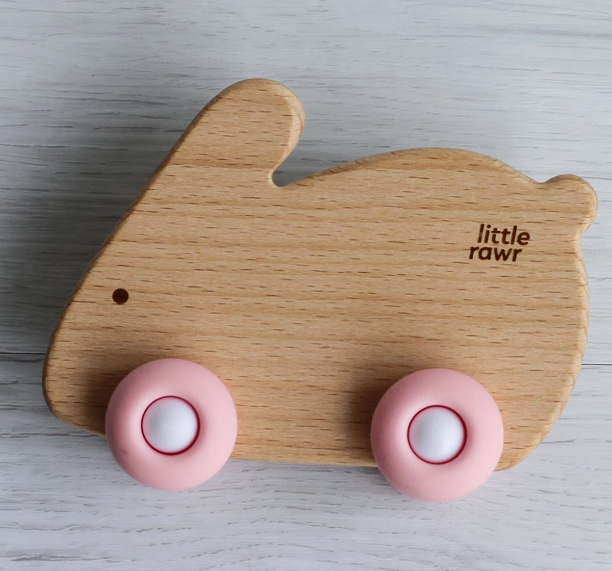 Little Rawr Wood Wheelie Animal Pink 18M+