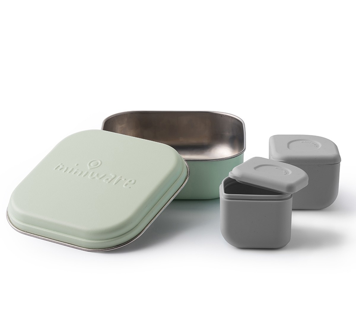 Miniware Grow Bento with 2 Silipods Lunch Box Lime 18M+