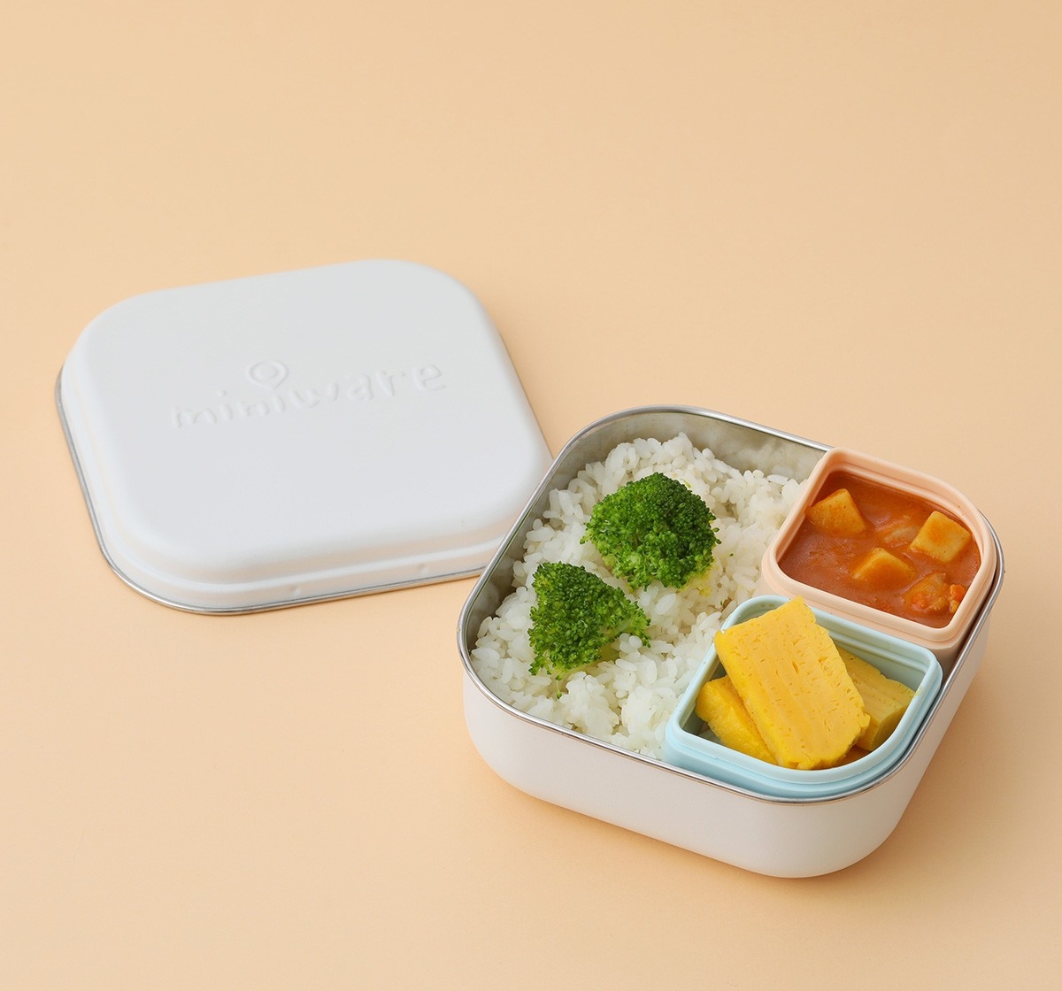 Miniware Grow Bento with 2 Silipods Lunch Box Lime 18M+