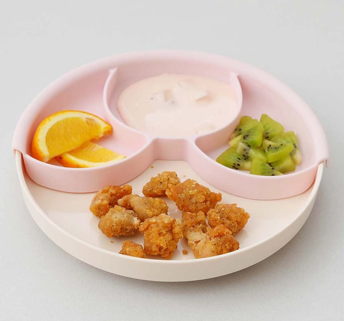 Miniware Healthy Meal Suction Plate with Divider Set Cotton Candy 18M+