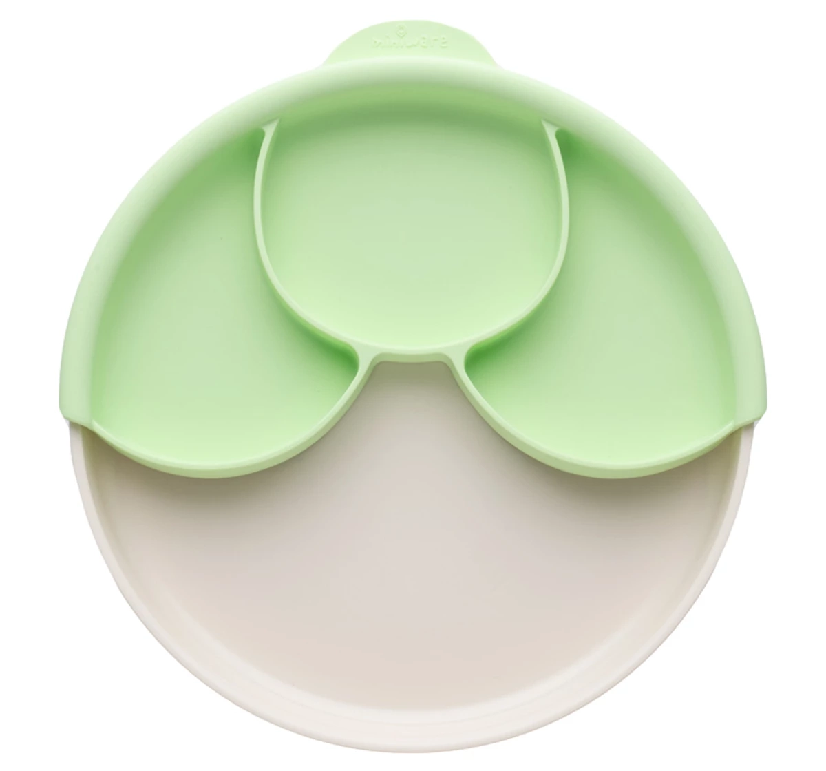Miniware Healthy Meal Suction Plate with Divider Set Lime 18M+