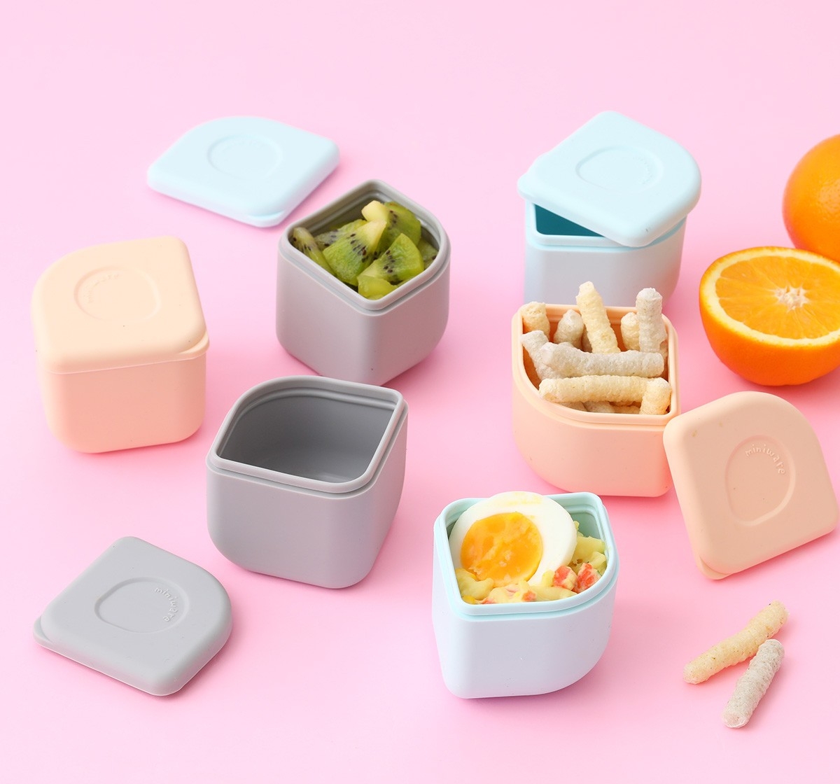 Miniware Leakproof Silipods Set of 2 Peach 18M+