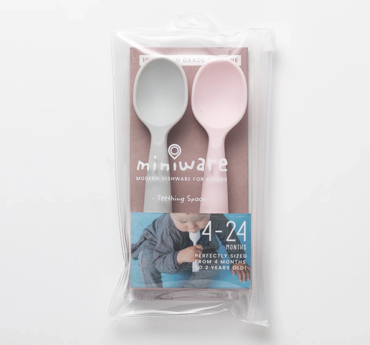 Miniware Silicone Training Spoon Set of 2 Cotton Candy 18M+