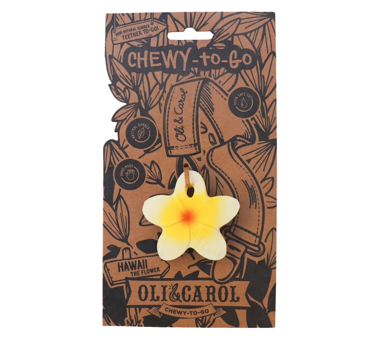 Oli & Carol Hawaii The Flower Chewy Teether Yellow 0M+