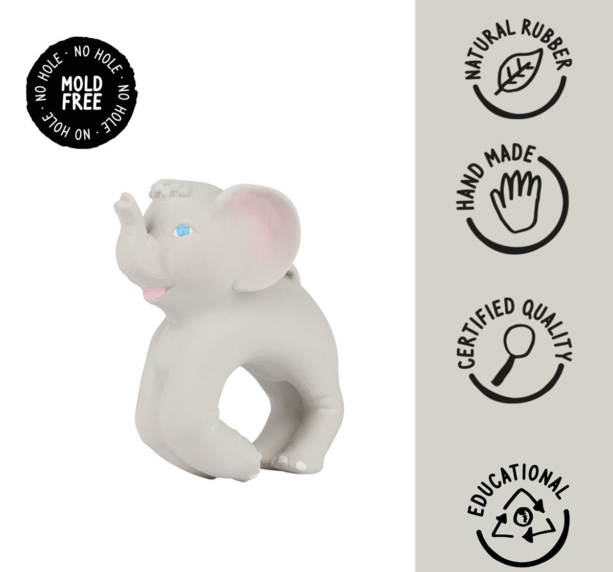 Oli & Carol Nelly The Elephant Bracelet Teether Grey 0M+