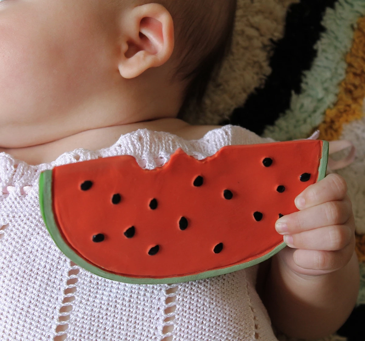 Oli & Carol Wally The Watermelon Natural Rubber Teether Red 0M+