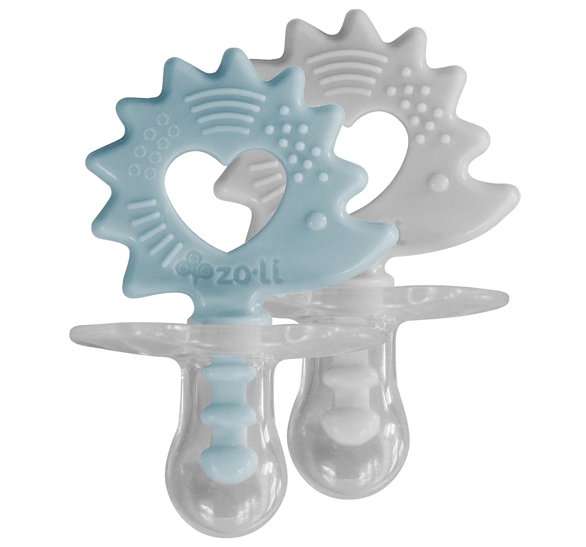 ZoLi Binki.T Pacifier & Teether Combination Hedgehog Pack of 2 Blue 0M+
