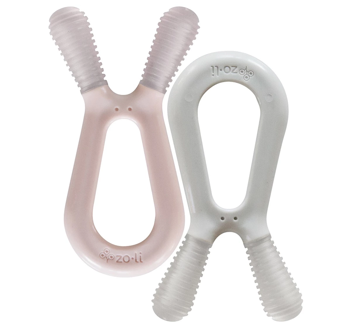 ZoLi Bunny Dual Nub Teether Pack of 2 Pink 18M+