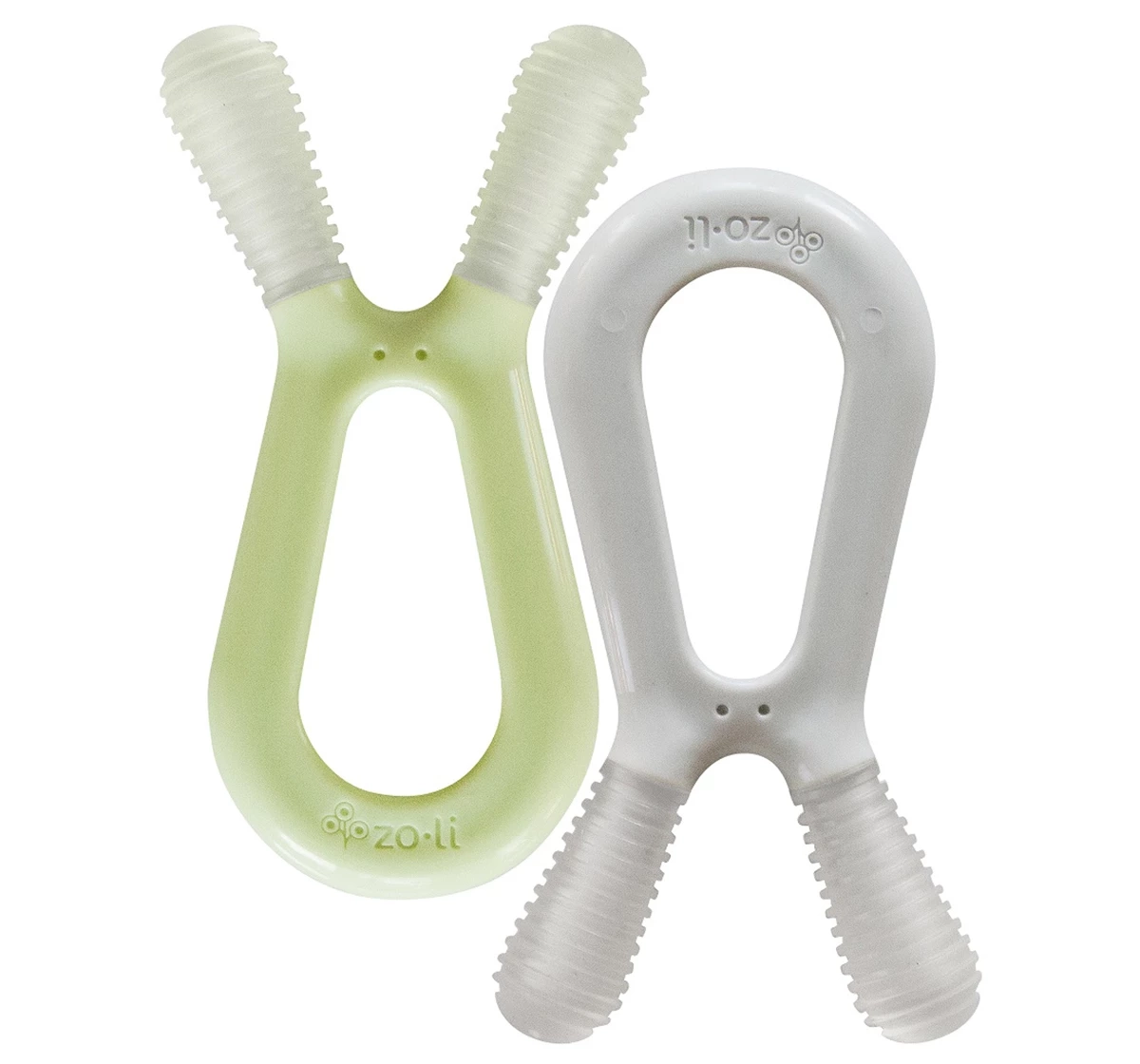 ZoLi Bunny Dual Nub Teether Pack of 2 Green 18M+