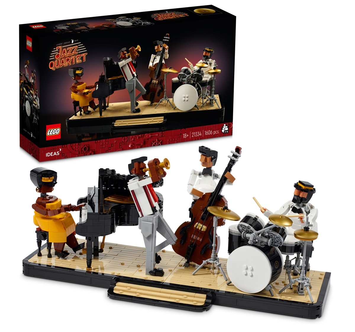 LEGO Ideas Jazz Quartet Building Kit for Music Loving Adults, 1,606 Pieces, Multicolour, 18Y+