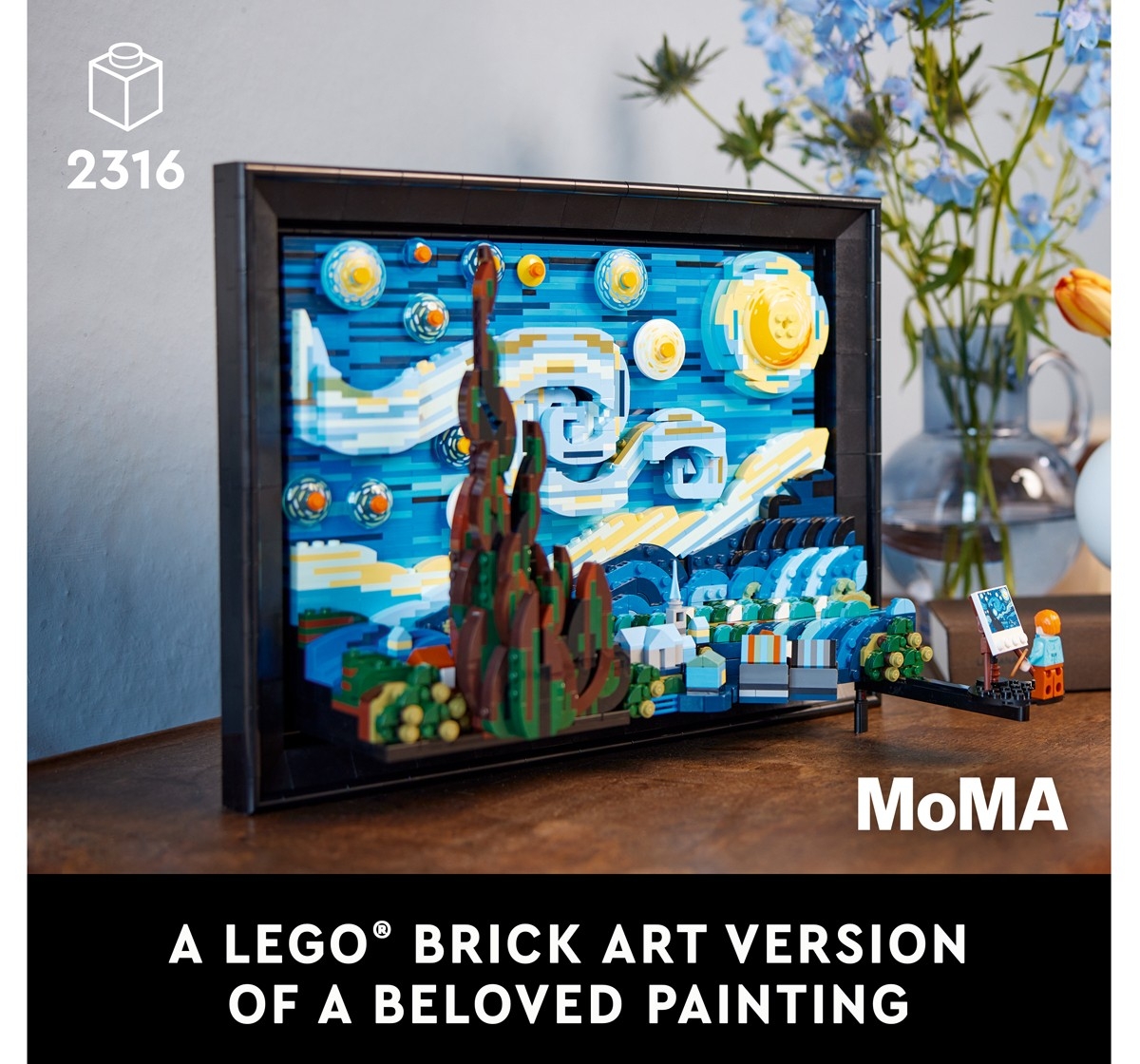 LEGO Ideas Vincent Van Gogh - The Starry Night Building Set for Adults (2316 Pieces), Multicolour, 18Y+