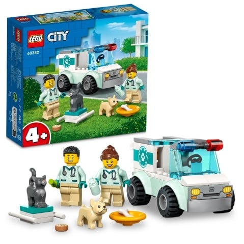 LEGO City Vet Van Rescue Building Toy Set, 58 Pieces, Multicolour, 4Y+