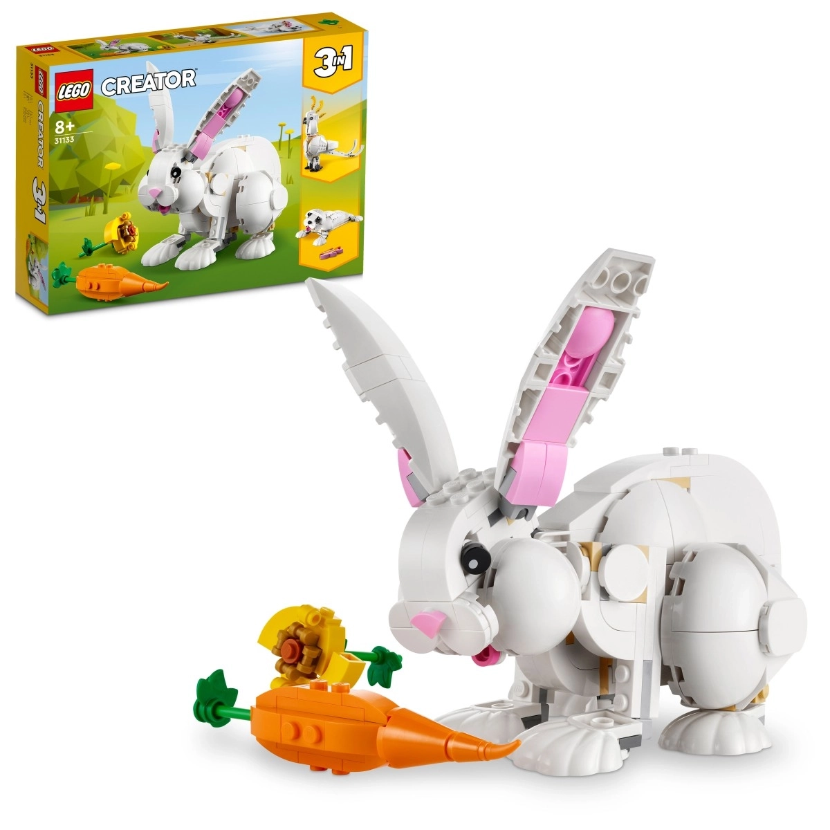 Rabbit　Pieces,　3in1　Toy　Set,　Creator　Multicolour,　Building　LEGO　258　White　8Y+
