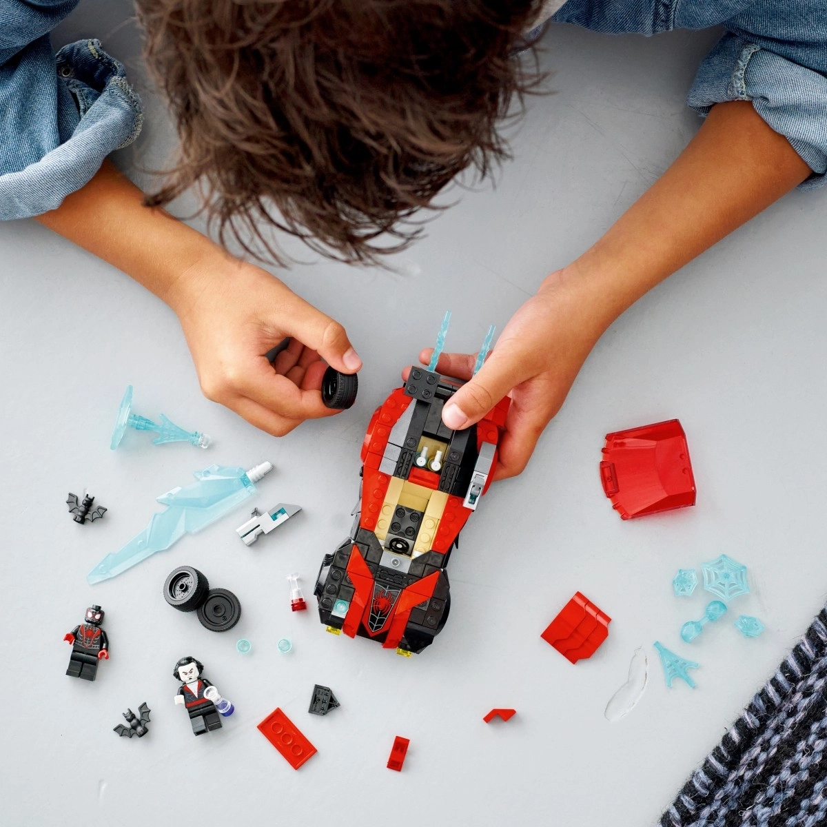 LEGO Miles Morales vs. Morbius Block Building Kit, Multicolour, 7Y+