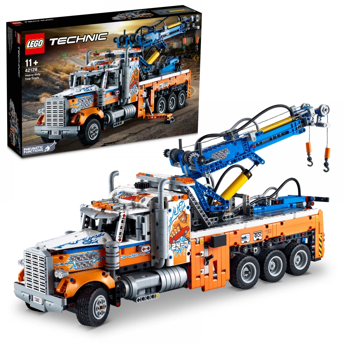 LEGO Technic Heavy-Duty Tow Truck 42128 Model Building Kit (2,017 Pieces)