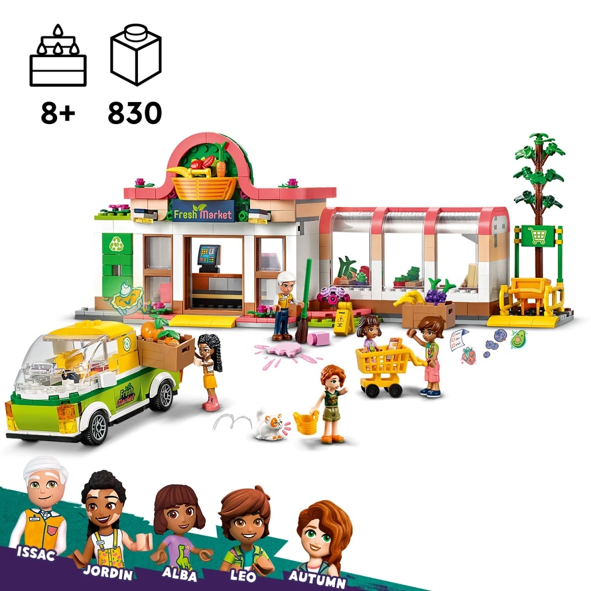 LEGO Friends Organic Grocery Store Building Toy Set, 830 Pieces, Multicolour, 8Y+