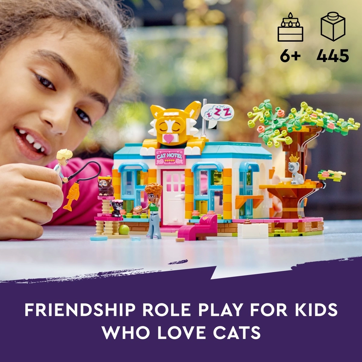 LEGO Cat Hotel Block Building Toys for Kids, Multicolour, 6Y+