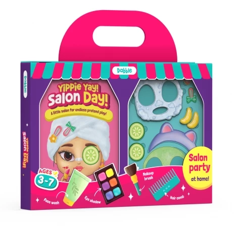 Dabble Salon Pretend Play Kit by Playshifu, Yippie Yay Salon Day, Kids for 3Y+, Multicolour