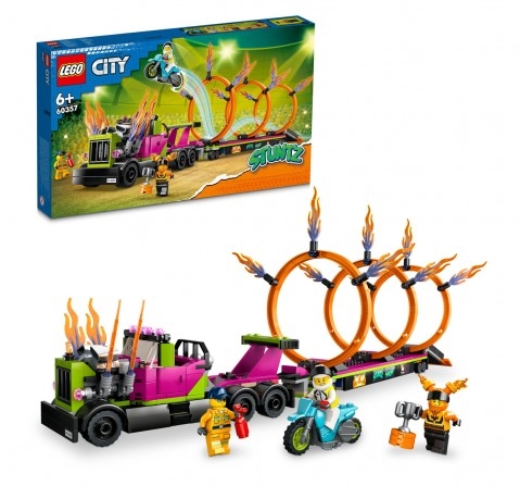 LEGO City Stunt Truck & Ring of Fire Challenge 60357 Building Toy Set 479 Pieces Multicolour 6Y+