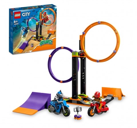 LEGO City Spinning Stunt Challenge 60360 Building Toy Set 117 Pieces Multicolour 6Y+