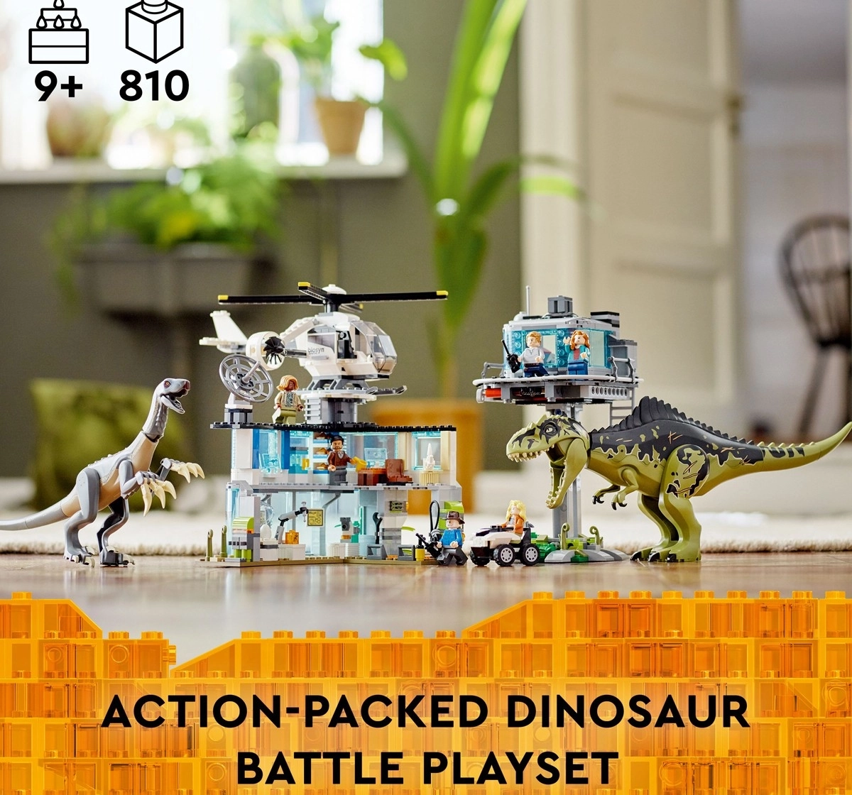 LEGO Jurassic World Giganotosaurus &amp Therizinosaurus Attack 76949 658 Pieces Multicolour 9Y+