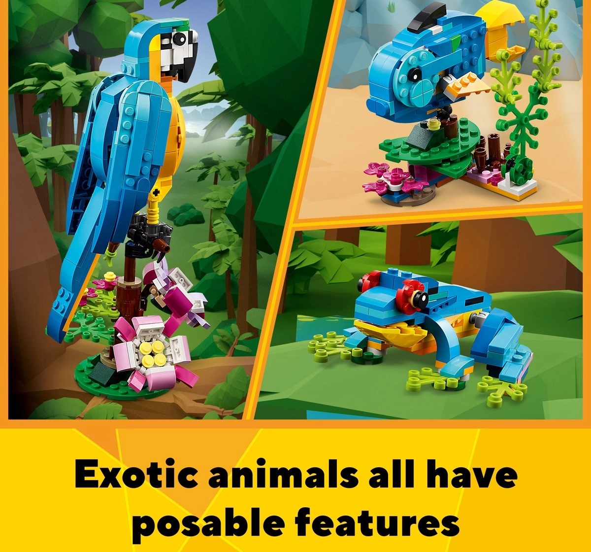 LEGO Creator Exotic Parrot 31136 Building Toy Set 253 Pieces Multicolour 7Y+