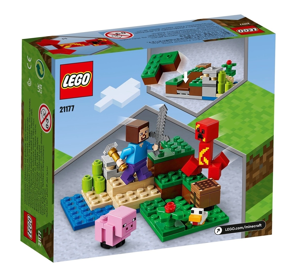LEGO Minecraft The Creeper Ambush 21177 Building Kit 72 Pieces Multicolour 7Y+