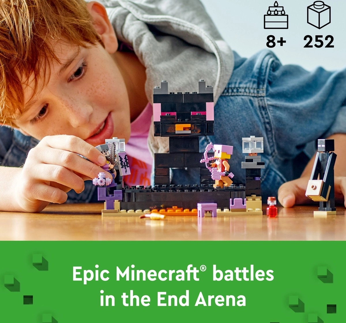 LEGO Minecraft The End Arena 21242 Building Toy Set 252 Pieces Multicolour 8Y+