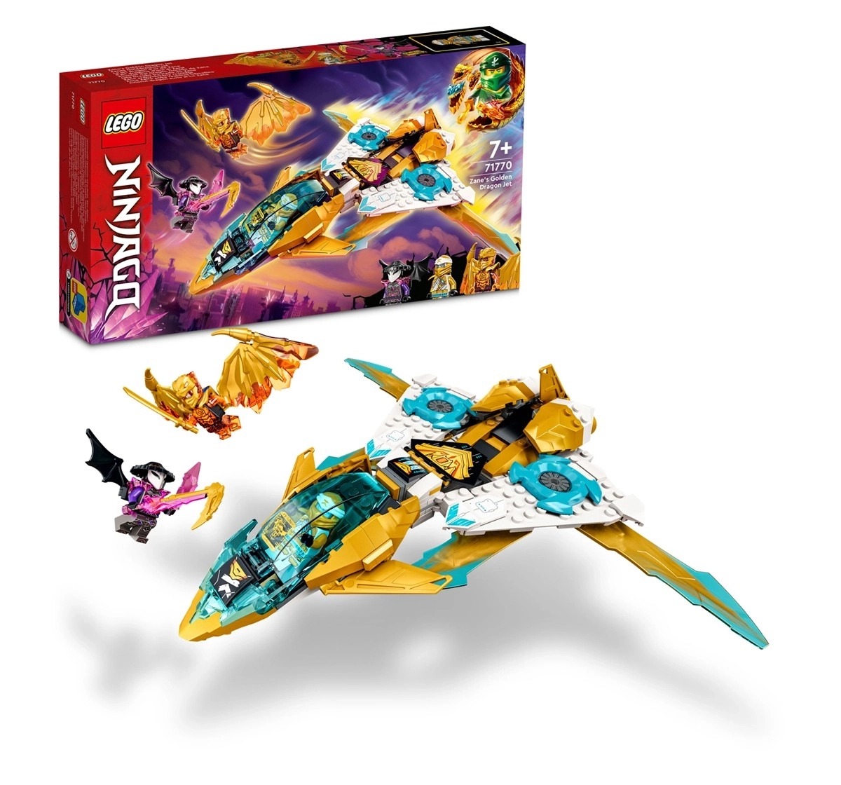 LEGO NINJAGO Zane’s Golden Dragon Jet 71770 Building Kit 258 Pieces Multicolour 7Y+