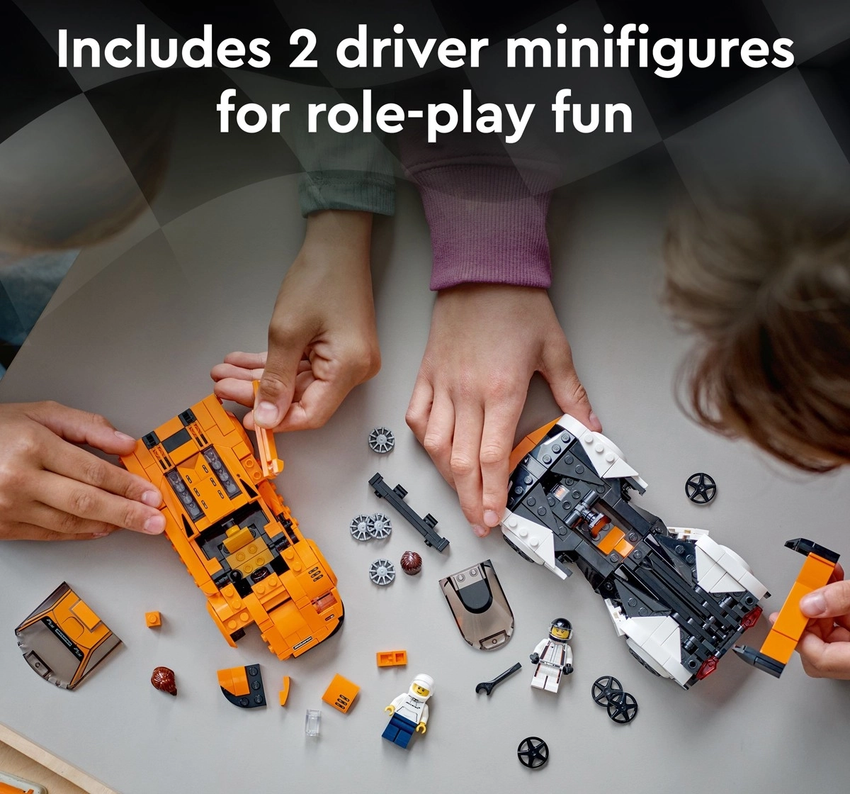 LEGO Speed Champions McLaren Solus GT and McLaren F1 LM 76918 Building Toy Set 581 Pieces Multicolour 9Y+
