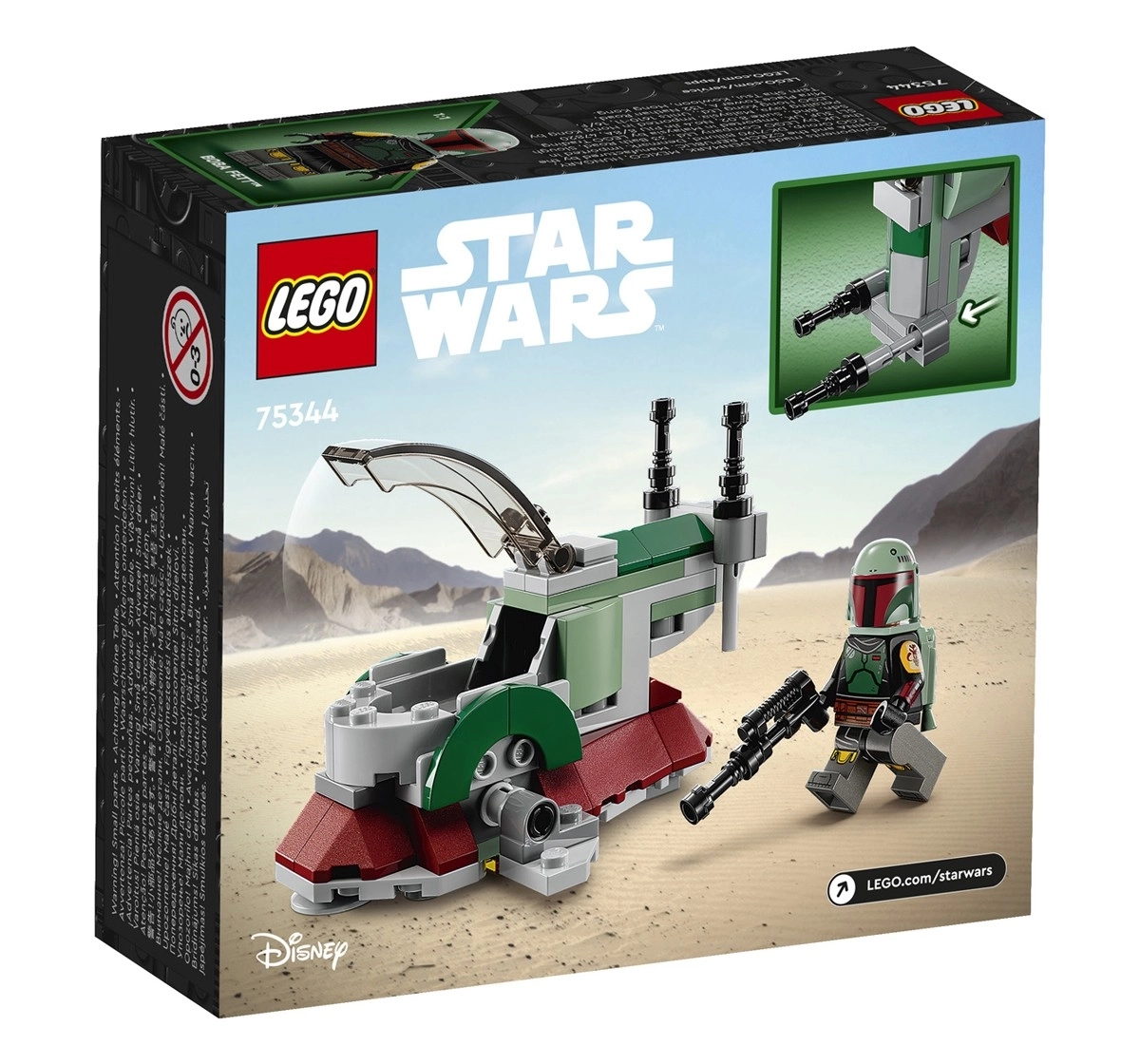 LEGO Star Wars Boba Fett's Starship Microfighter 75344 Building Toy Set 85 Pcs Multicolour 6Y+