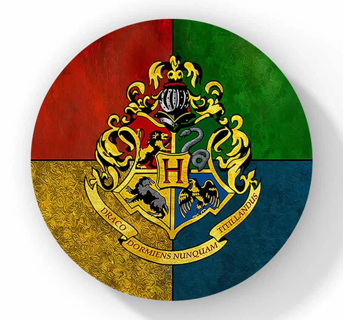 Macmerise Hogwarts Sigil Circular Coasters Multicolour 12Y+