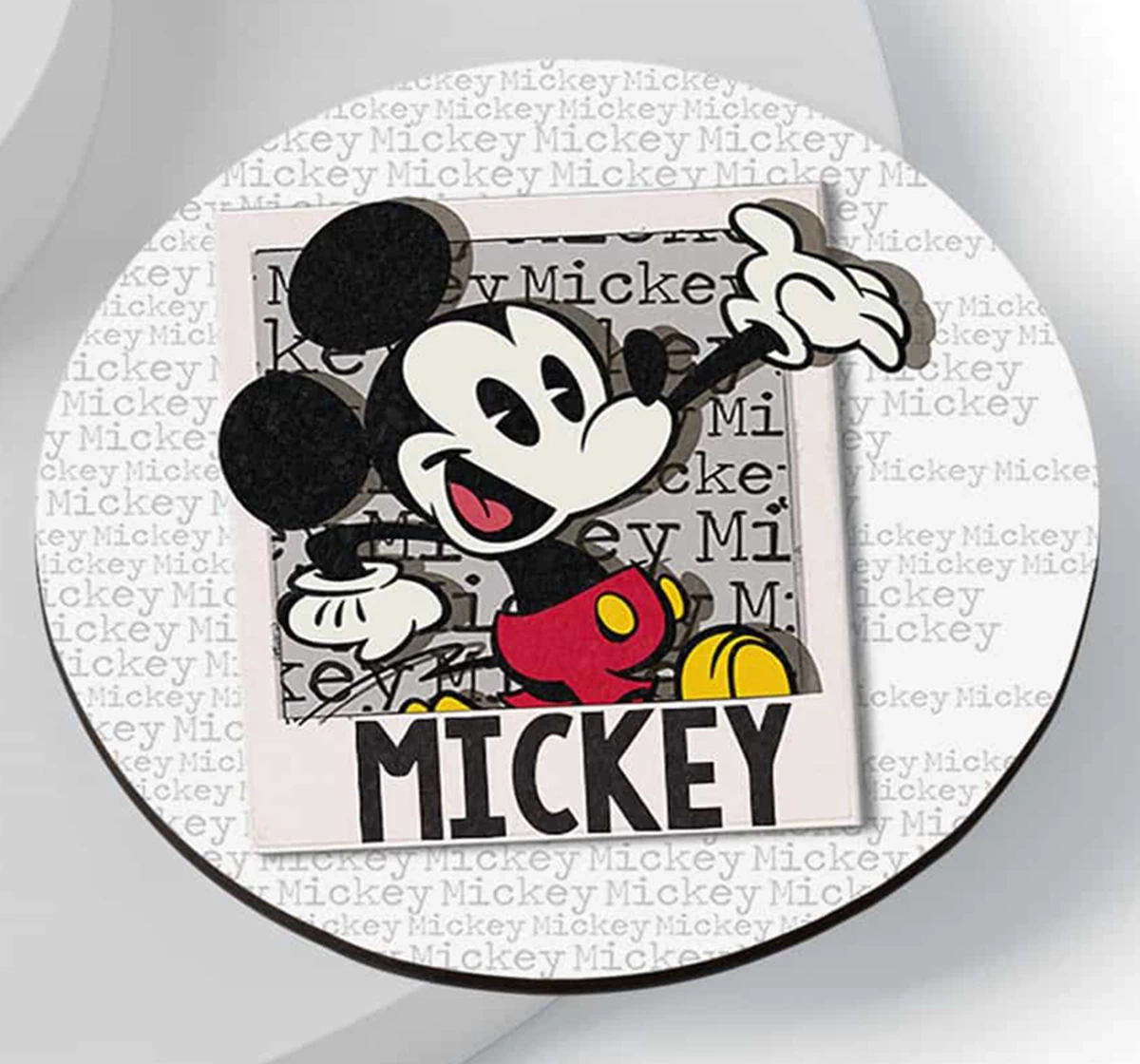 Macmerise Hello Mr Mickey Circular Coasters Multicolour 12Y+