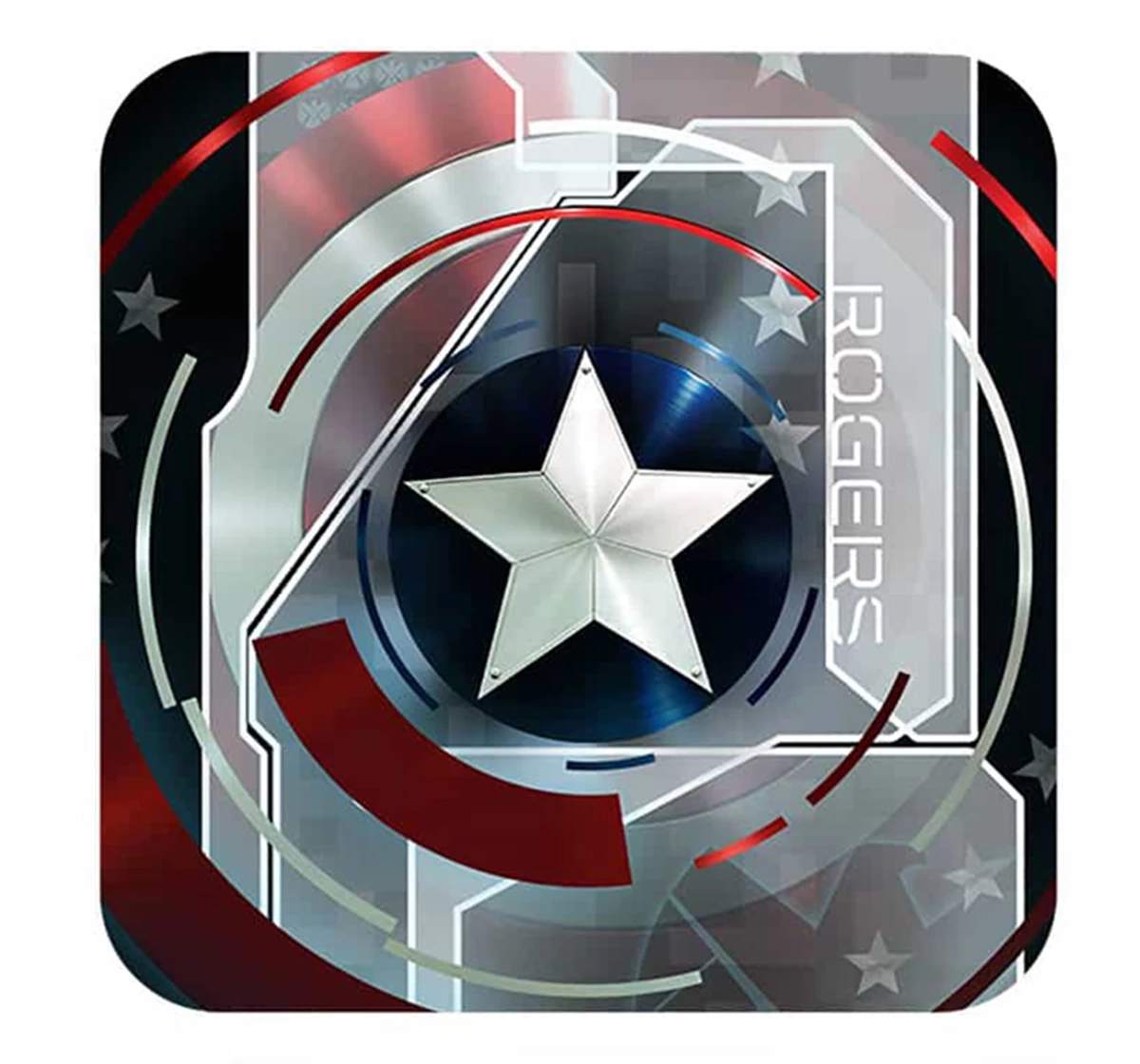 Macmerise Captain America Rogers 10 X 10 cm Coasters Multicolour 12Y+