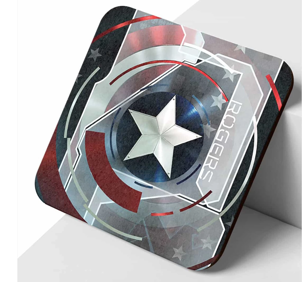 Macmerise Captain America Rogers 10 X 10 cm Coasters Multicolour 12Y+