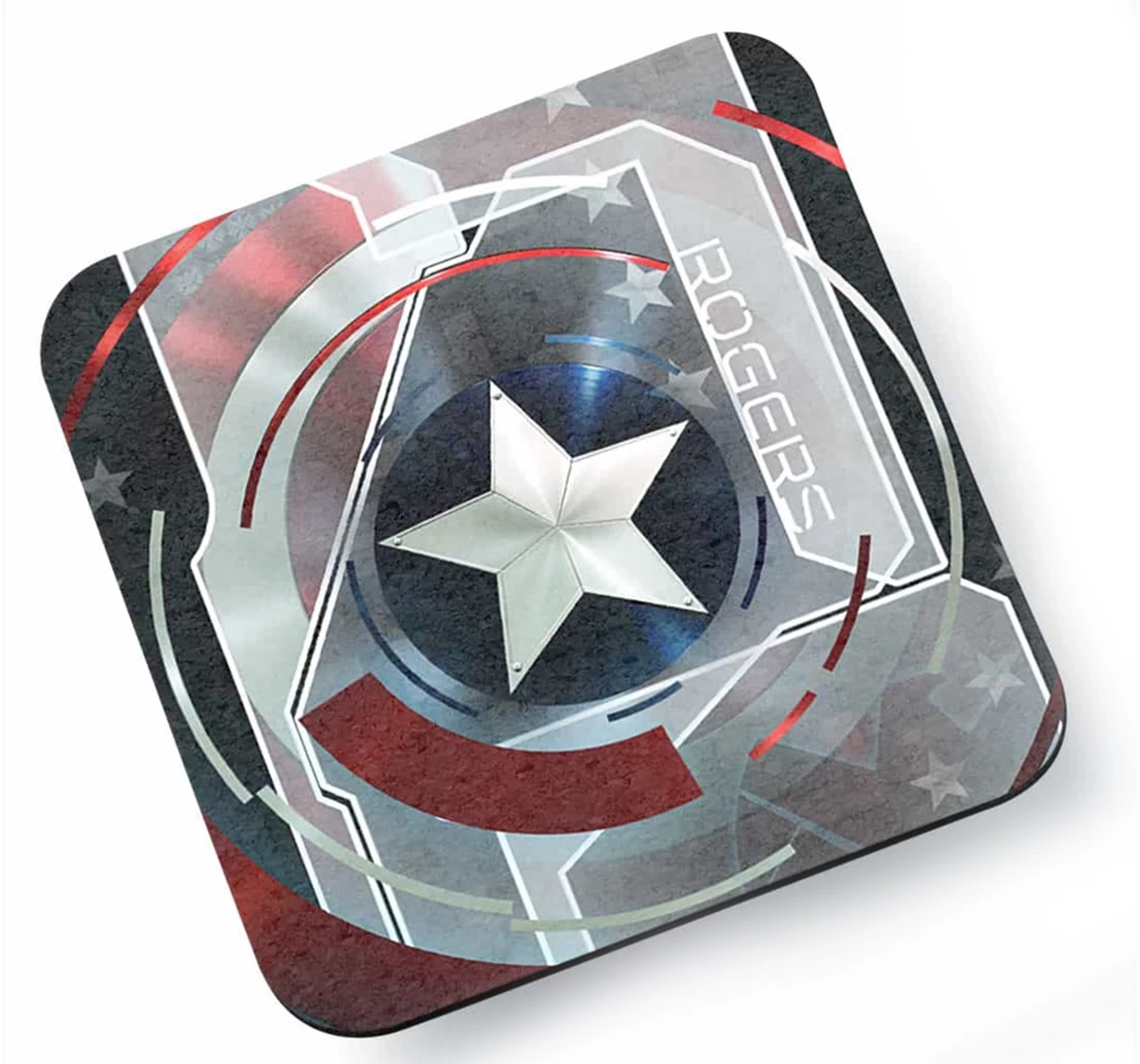 Macmerise Captain America Rogers 10 X 10 cm Coasters Multicolour 12Y+