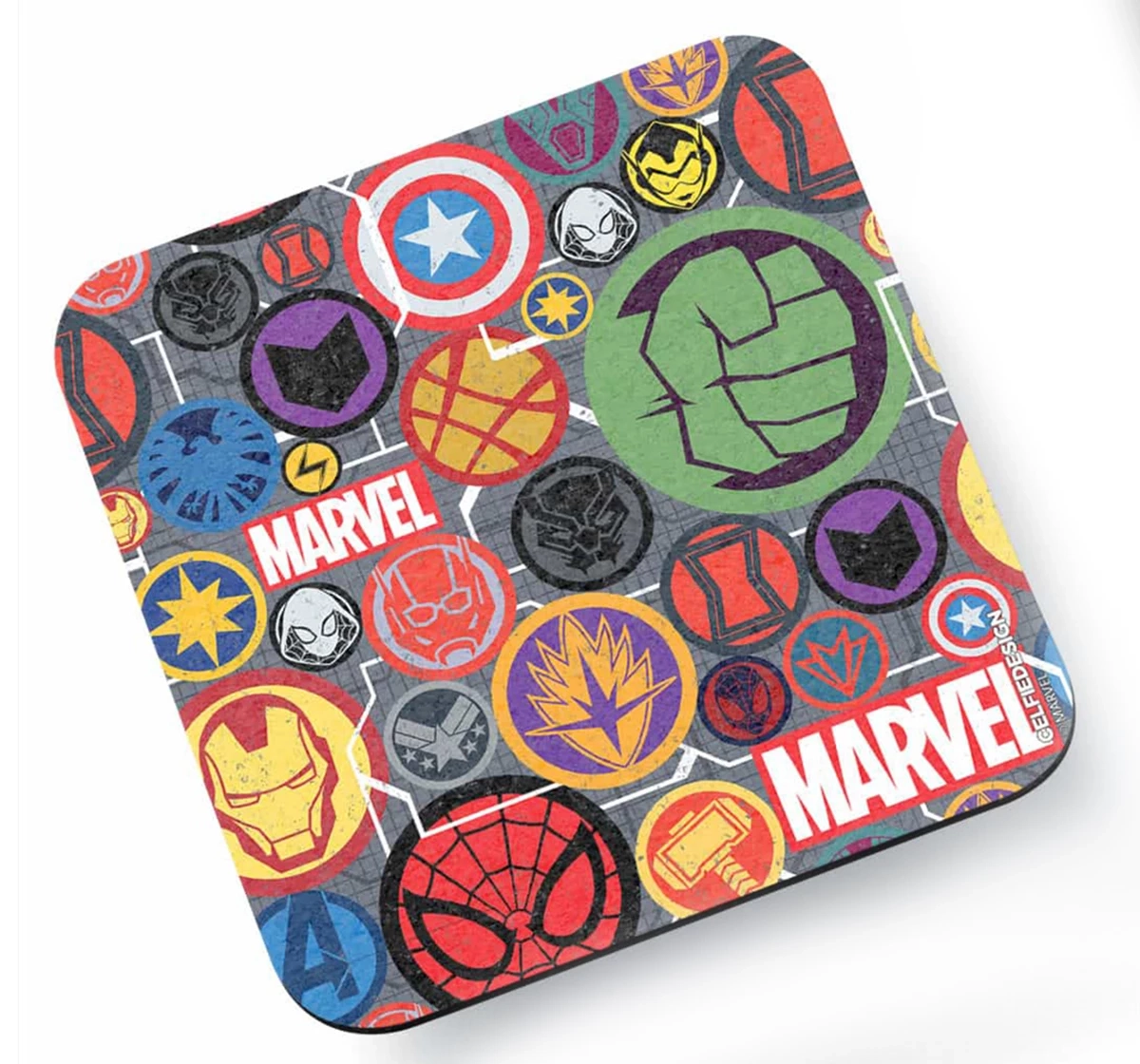 Macmerise Marvel Iconic Mashup 10 X 10 cm Coasters Multicolour 12Y+