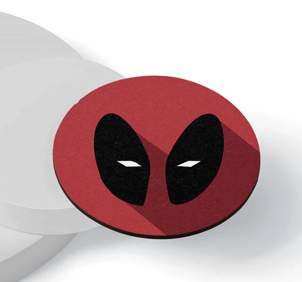 Macmerise Minimalistic Deadpool Circular Coasters Multicolour 12Y+