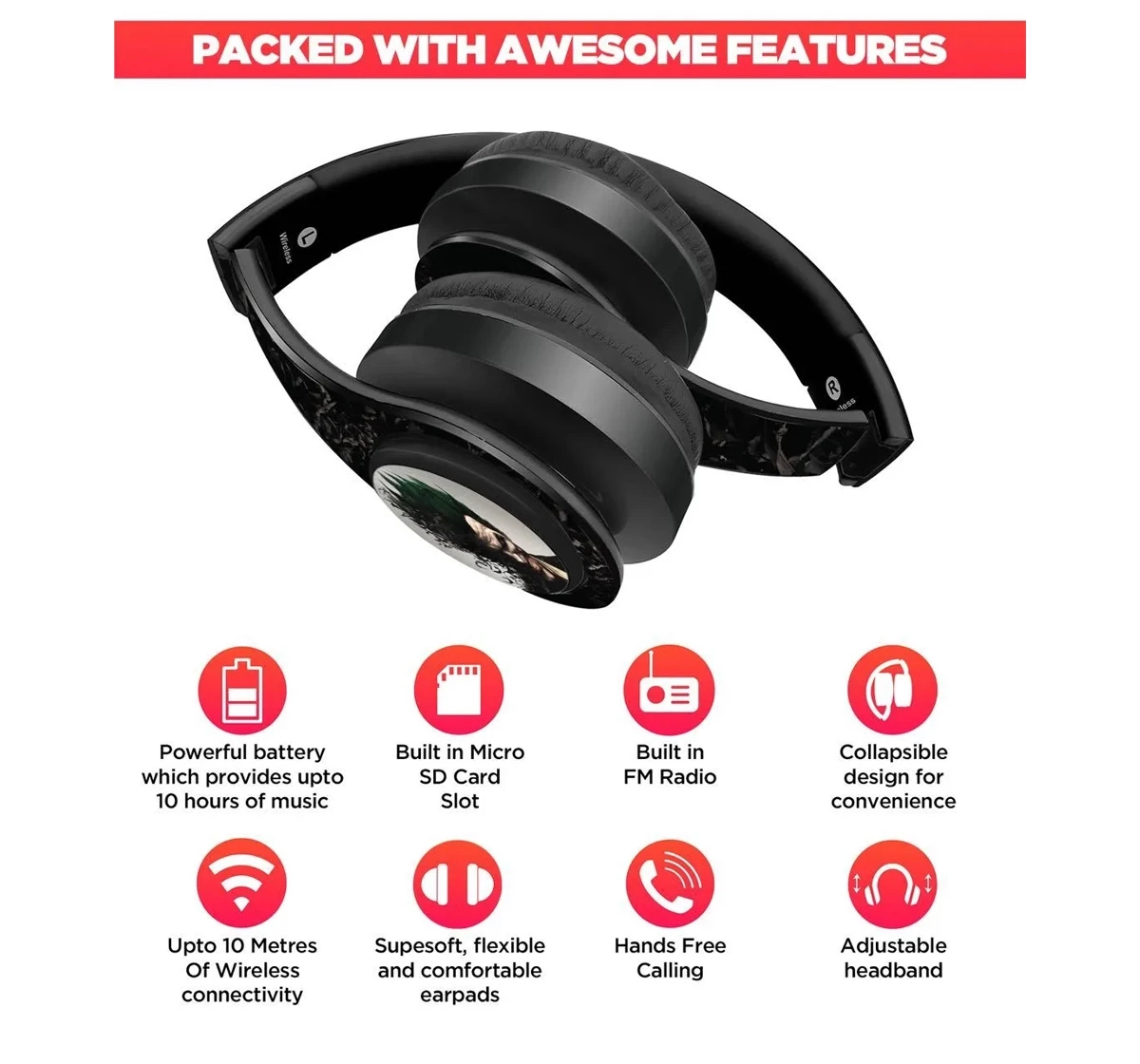 Macmerise Joker Withers Decibel Wireless On Ear Headphones Multicolour 12Y+