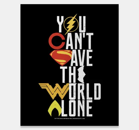 Macmerise Justice League Motto Fridge Magnets Multicolour 12Y+