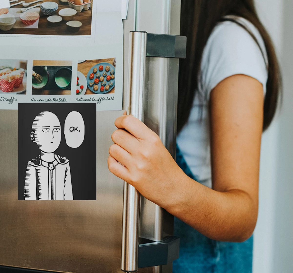 Macmerise Saitama Not Impressed Fridge Magnets Multicolour 12Y+