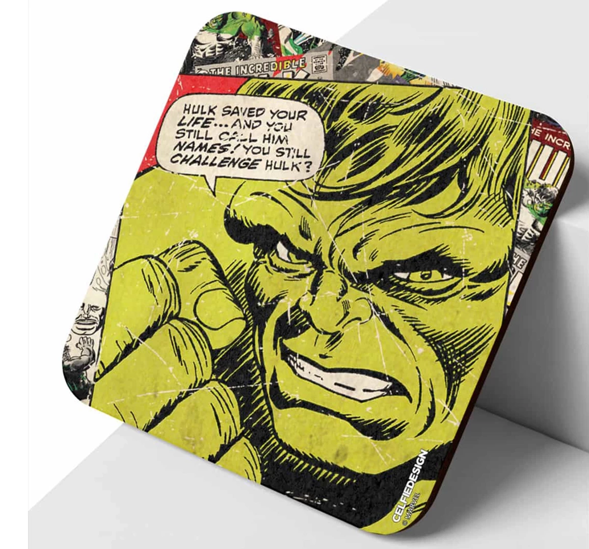 Macmerise Comic Hulk 10 X 10 cm Coasters Multicolour 12Y+