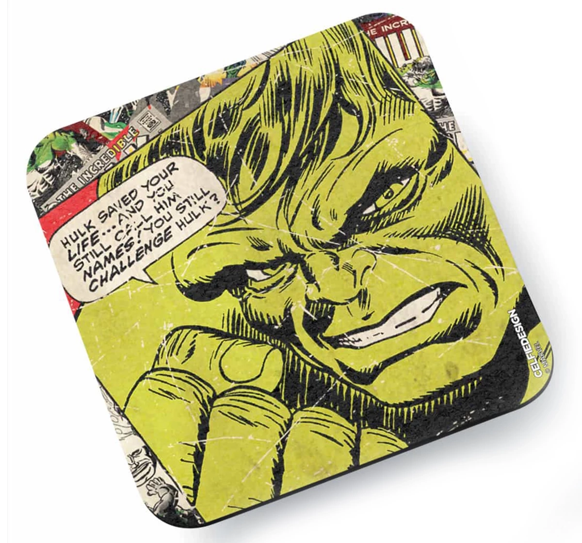 Macmerise Comic Hulk 10 X 10 cm Coasters Multicolour 12Y+