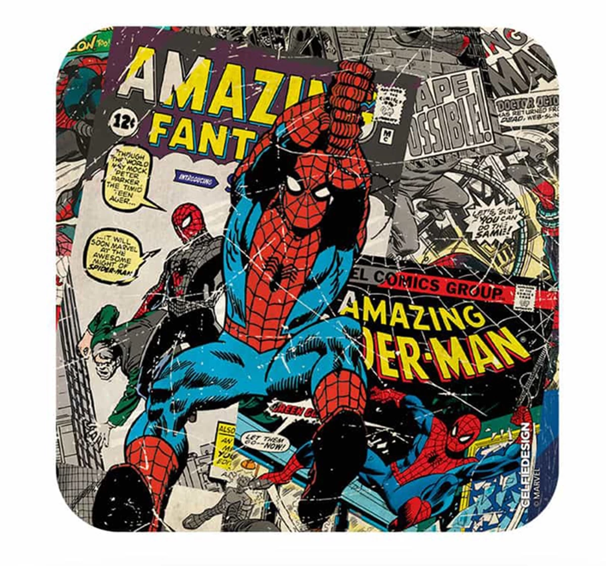 Macmerise Comic Spidey 10 X 10 cm Coasters Multicolour 12Y+