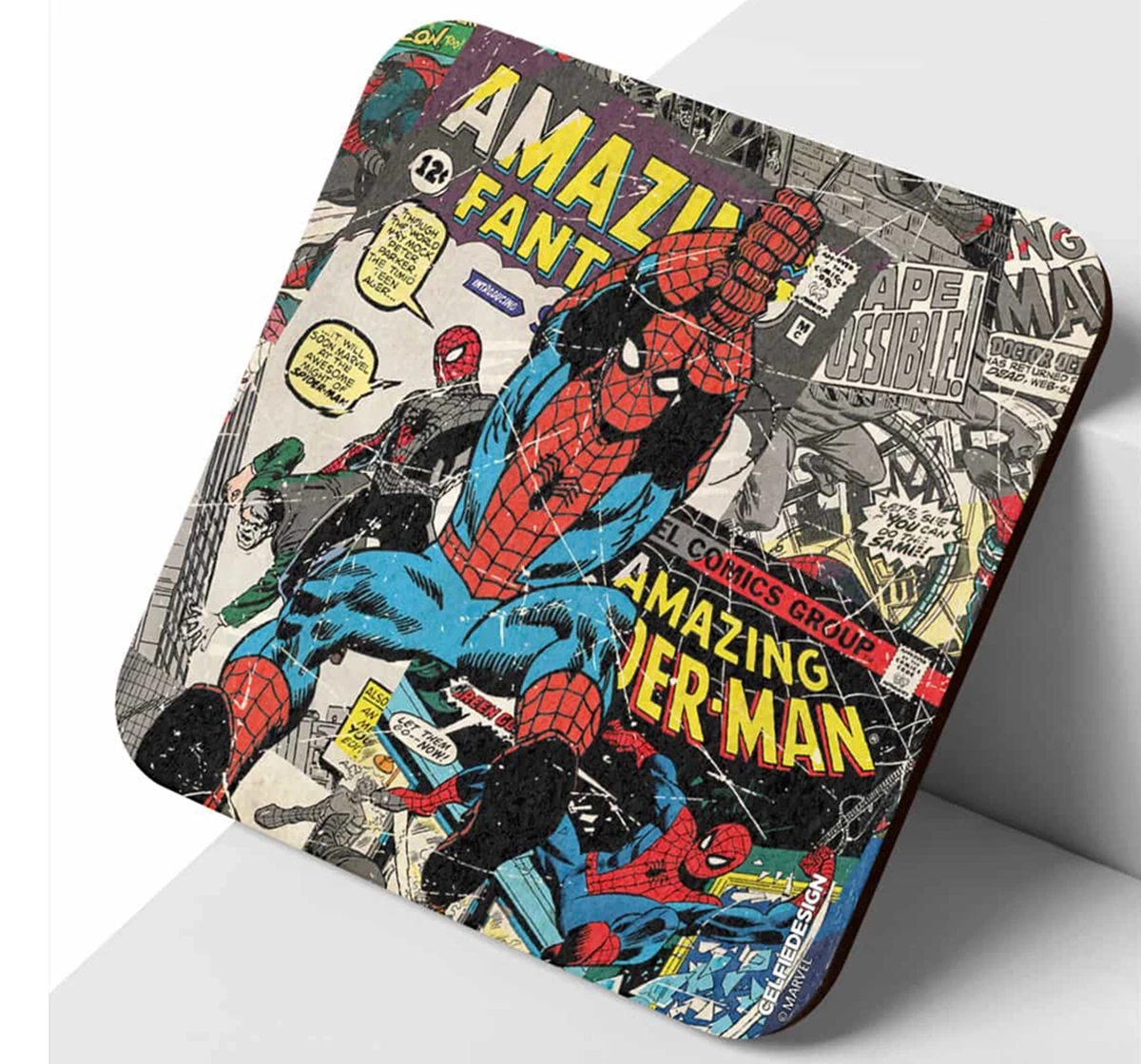 Macmerise Comic Spidey 10 X 10 cm Coasters Multicolour 12Y+