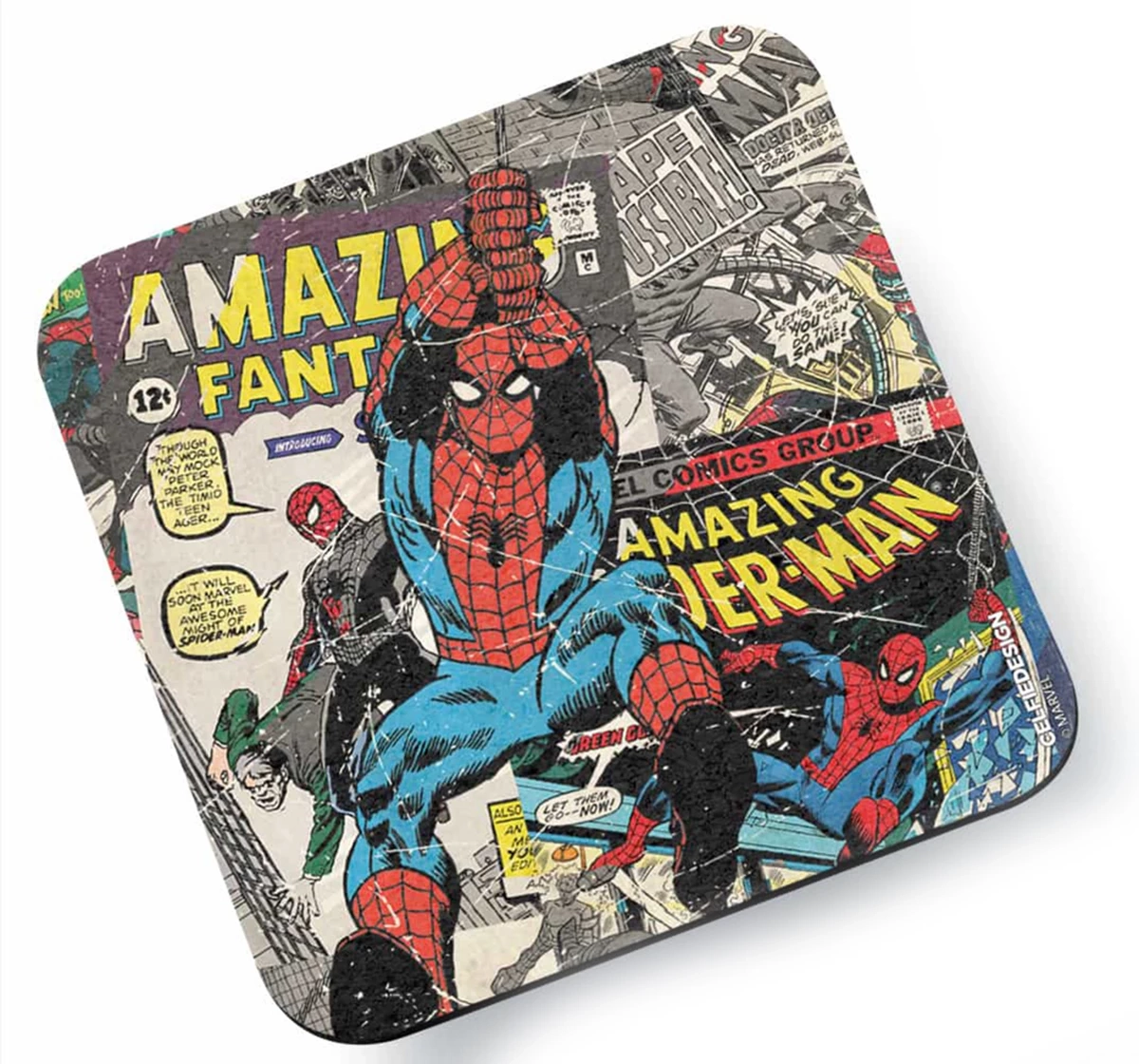 Macmerise Comic Spidey 10 X 10 cm Coasters Multicolour 12Y+